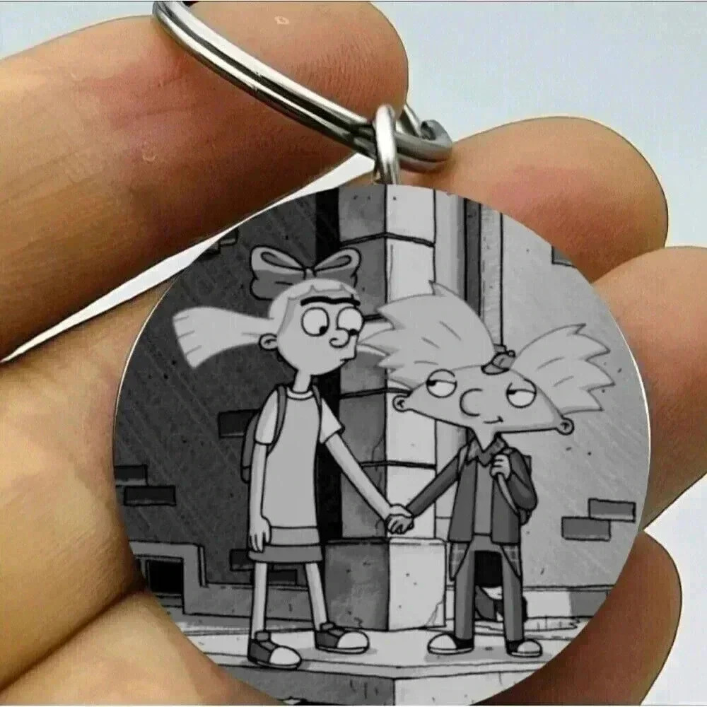 Funny Cute Show Key Arnold Helga Love  Keychain